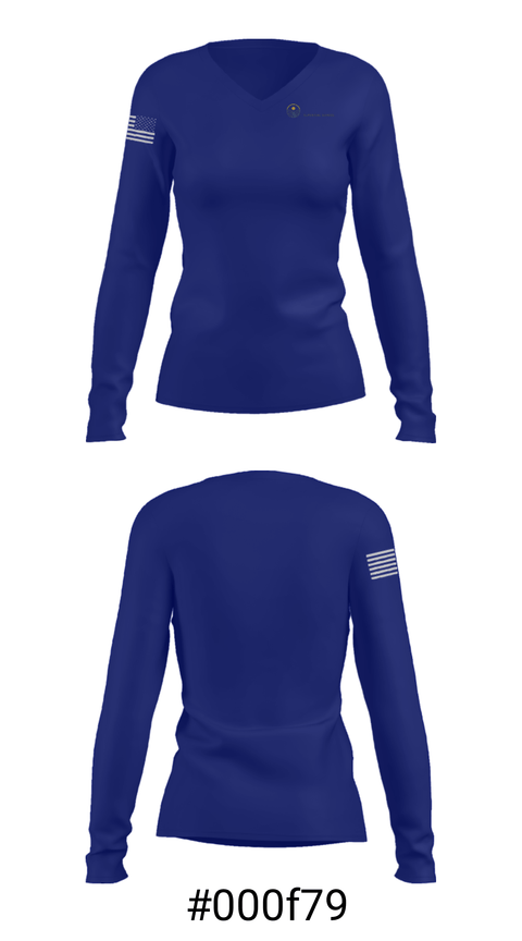 Women's Long Sleeve Vneck Shirt, Delaware Valley Classical School, Spirit Store, Teamtime, Team time, sublimation, custom sports apparel, team uniforms, spirit wear, spiritwear, sports uniforms, custom shirts, team store, custom team store, fundraiser sports, apparel fundraiser