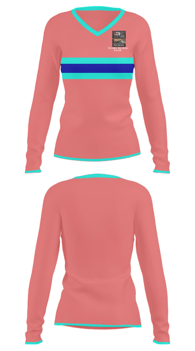THE KING USA WHEEL REPAIR 88210645 Women's Long Sleeve V-neck Shirt - 24