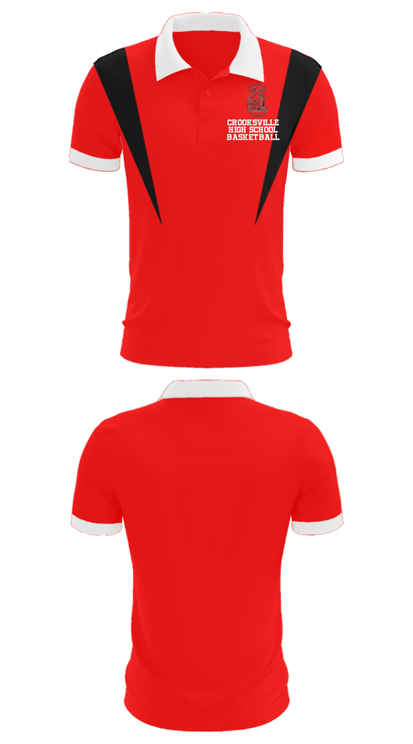 Short Sleeve Performance Polo, Crooksville High School Basketball, Men's Basketball, Teamtime, Team time, sublimation, custom sports apparel, team uniforms, spirit wear, spiritwear, sports uniforms, custom shirts, team store, custom team store, fundraiser sports, apparel fundraiser