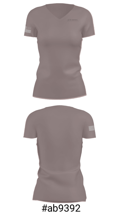 SC injections 97263627 Women's Short Sleeve V-neck Shirt - 21