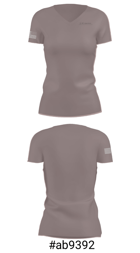 Women's Short Sleeve Vneck Shirt, SC injections, , Teamtime, Team time, sublimation, custom sports apparel, team uniforms, spirit wear, spiritwear, sports uniforms, custom shirts, team store, custom team store, fundraiser sports, apparel fundraiser