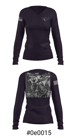 Women's Long Sleeve Vneck Shirt, , Army, Teamtime, Team time, sublimation, custom sports apparel, team uniforms, spirit wear, spiritwear, sports uniforms, custom shirts, team store, custom team store, fundraiser sports, apparel fundraiser