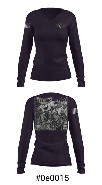 Fighting Saints Battalion 30372555 Women's Long Sleeve V-neck Shirt - 7