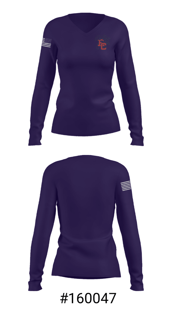 Women's Long Sleeve Vneck Shirt, Edmonson County Wildcats, Men's Basketball, Teamtime, Team time, sublimation, custom sports apparel, team uniforms, spirit wear, spiritwear, sports uniforms, custom shirts, team store, custom team store, fundraiser sports, apparel fundraiser