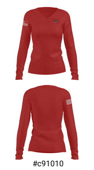Women's Long Sleeve Vneck Shirt, EWG Youth Hoops, Men's Basketball, Teamtime, Team time, sublimation, custom sports apparel, team uniforms, spirit wear, spiritwear, sports uniforms, custom shirts, team store, custom team store, fundraiser sports, apparel fundraiser