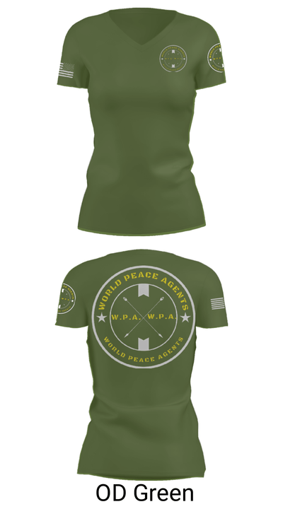 WPA 1st Infantry 46853550 Women's Short Sleeve V-neck Shirt - 28