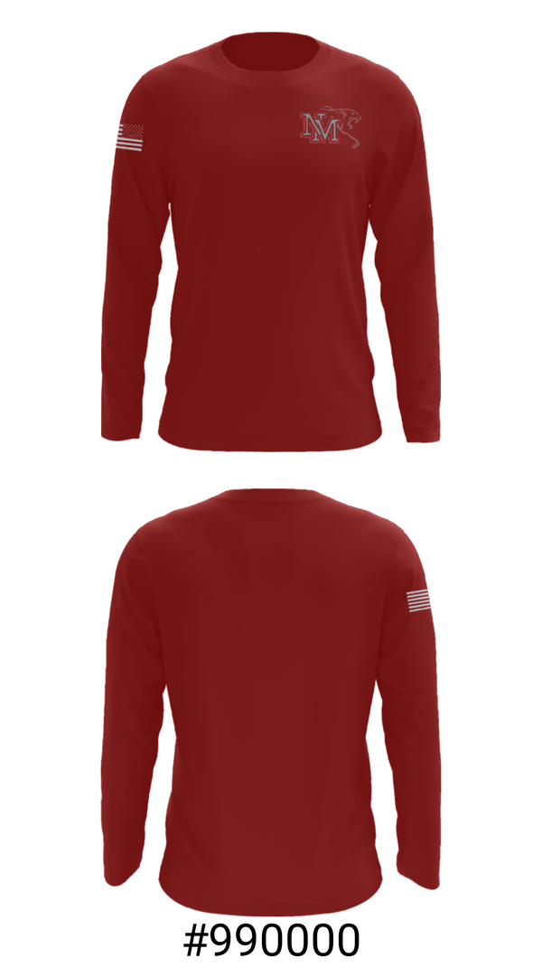 Long Sleeve Performance Shirt, New Manchester High School Wrestling, Wrestling, Teamtime, Team time, sublimation, custom sports apparel, team uniforms, spirit wear, spiritwear, sports uniforms, custom shirts, team store, custom team store, fundraiser sports, apparel fundraiser