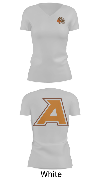 Agawam Junior High School 50400370 Women's Short Sleeve V-neck Shirt - 7
