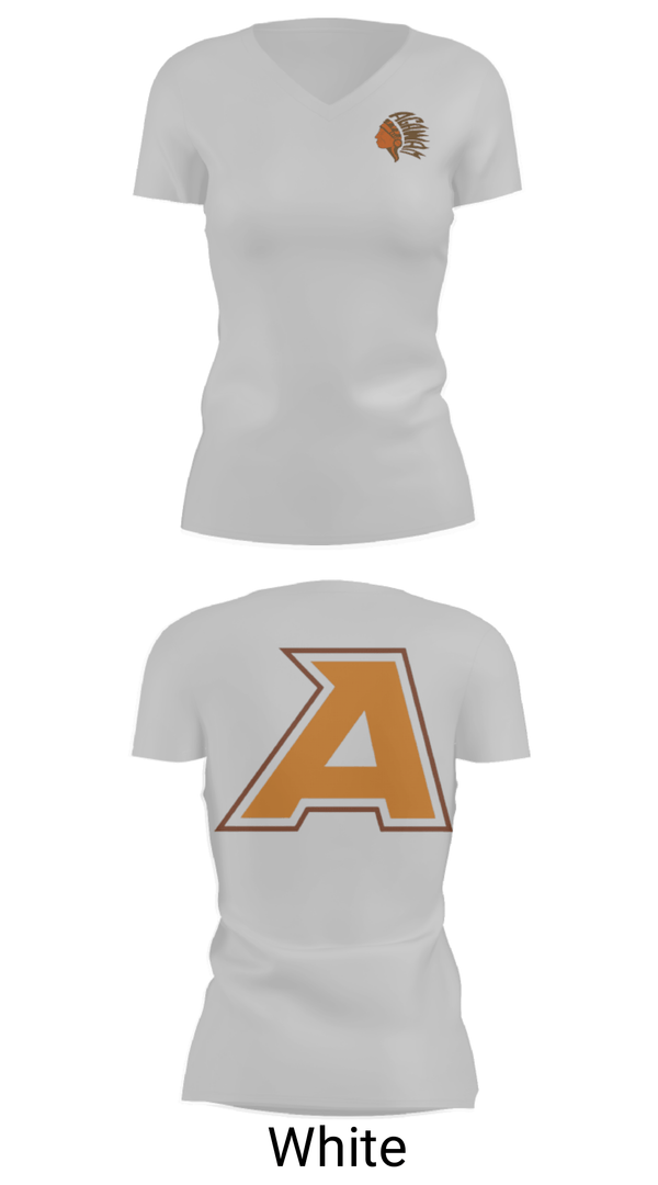 Women's Short Sleeve Vneck Shirt, Agawam Junior High School, Spirit Store, Teamtime, Team time, sublimation, custom sports apparel, team uniforms, spirit wear, spiritwear, sports uniforms, custom shirts, team store, custom team store, fundraiser sports, apparel fundraiser