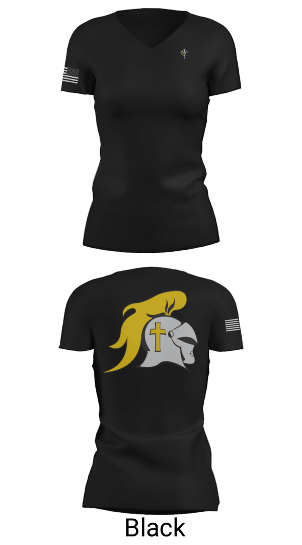 Women's Short Sleeve Vneck Shirt, Christian Academy of Indiana, Spirit Store, Teamtime, Team time, sublimation, custom sports apparel, team uniforms, spirit wear, spiritwear, sports uniforms, custom shirts, team store, custom team store, fundraiser sports, apparel fundraiser