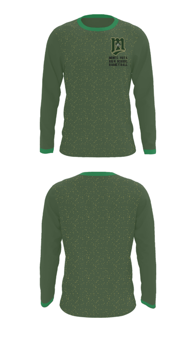 Monte Vista High School Basketball 17034184 Long Sleeve Performance Shirt - 35