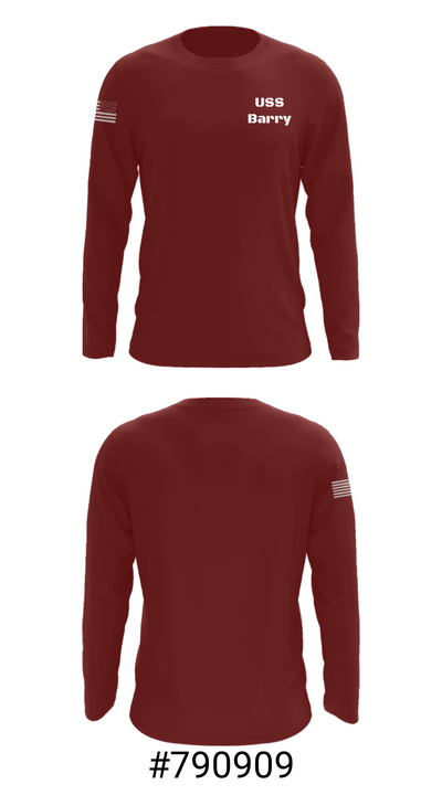 USS Barry 76418110 Long Sleeve Performance Shirt - 3