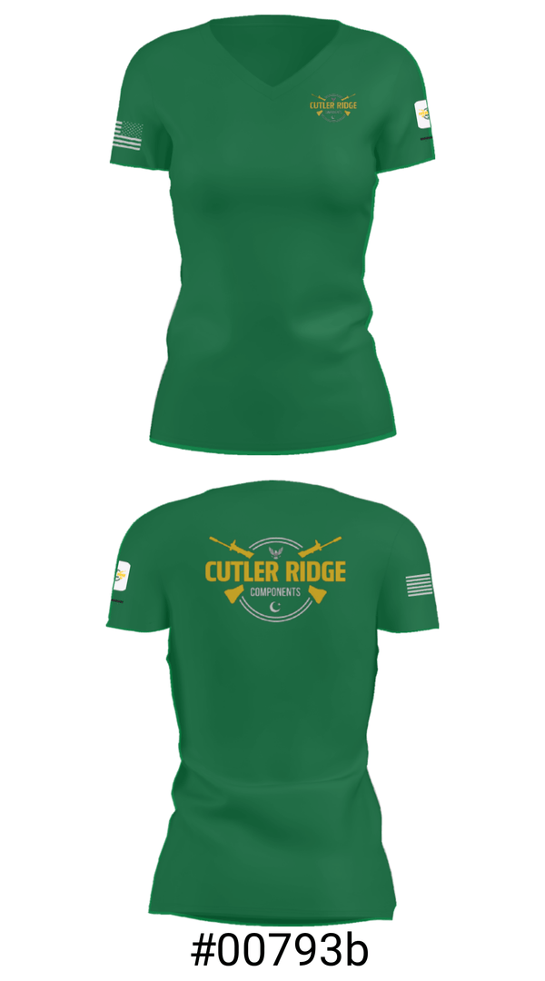 Women's Short Sleeve Vneck Shirt, Cutler Ridge Components, , Teamtime, Team time, sublimation, custom sports apparel, team uniforms, spirit wear, spiritwear, sports uniforms, custom shirts, team store, custom team store, fundraiser sports, apparel fundraiser