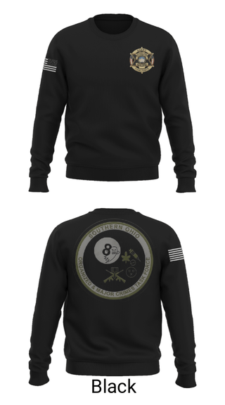 Crew Neck Sweatshirt, Southern Ohio Organized and Major Crimes Task Force, Police, Teamtime, Team time, sublimation, custom sports apparel, team uniforms, spirit wear, spiritwear, sports uniforms, custom shirts, team store, custom team store, fundraiser sports, apparel fundraiser