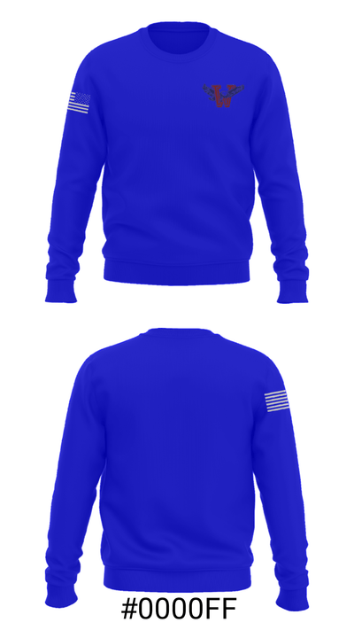 Wellsville High School Wrestling 69603374 Crew Neck Sweatshirt - 15
