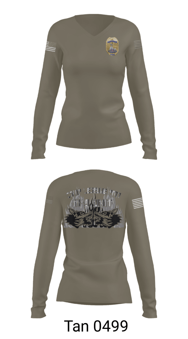 Women's Long Sleeve Vneck Shirt, , Marines, Teamtime, Team time, sublimation, custom sports apparel, team uniforms, spirit wear, spiritwear, sports uniforms, custom shirts, team store, custom team store, fundraiser sports, apparel fundraiser