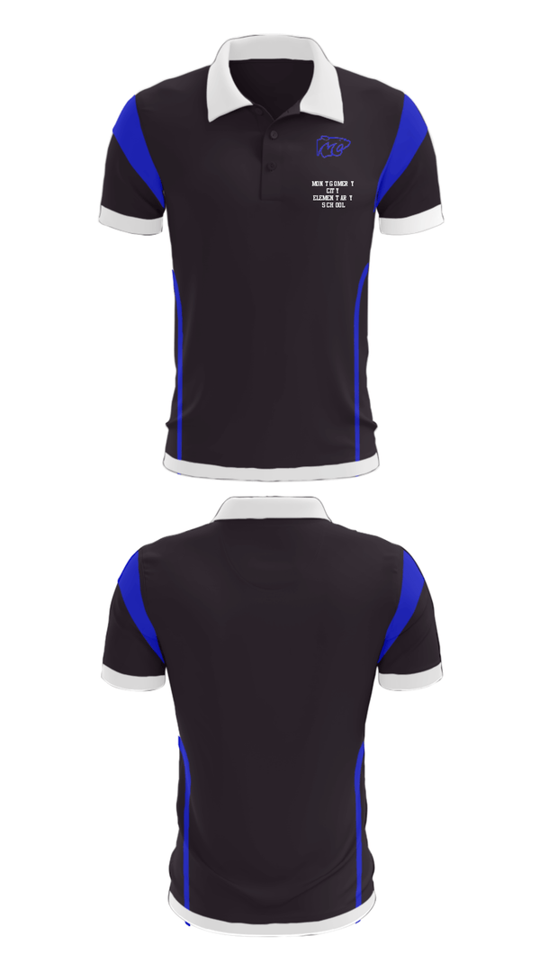 Short Sleeve Performance Polo, Montgomery City Elementary School, Spirit Store, Teamtime, Team time, sublimation, custom sports apparel, team uniforms, spirit wear, spiritwear, sports uniforms, custom shirts, team store, custom team store, fundraiser sports, apparel fundraiser