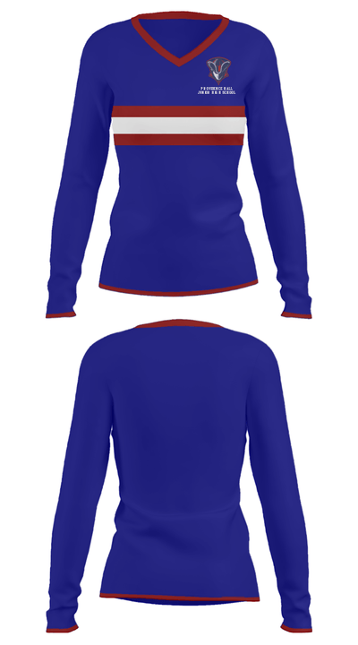 Providence Hall Junior High School 66912186 Women's Long Sleeve V-neck Shirt - 31