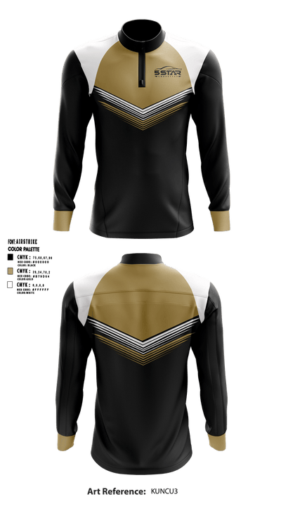 5 Star Corvettes  Quarter Zip Jacket - 1