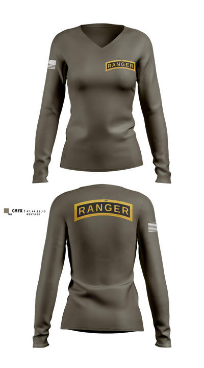 2CR 90738772 Women's Long Sleeve V-neck Shirt - 102