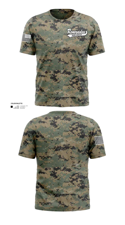San Diego Renegades Short Sleeve Performance Shirt - 24
