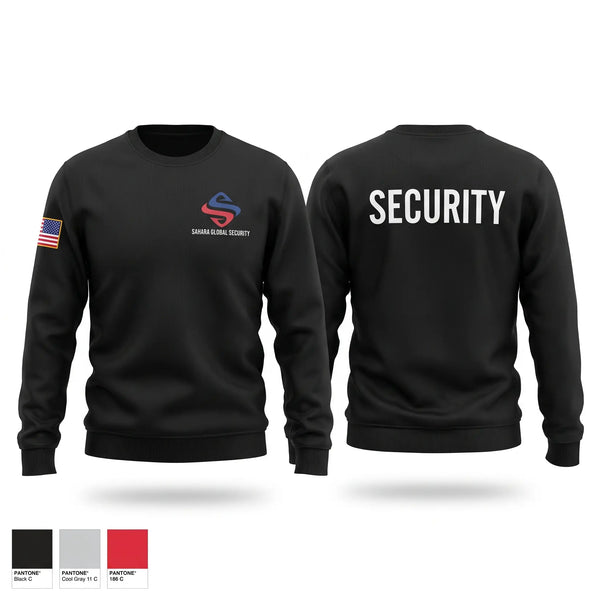 Crew Neck Sweatshirt, Sahara Global Security, Police, Teamtime, Team time, sublimation, custom sports apparel, team uniforms, spirit wear, spiritwear, sports uniforms, custom shirts, team store, custom team store, fundraiser sports, apparel fundraiser