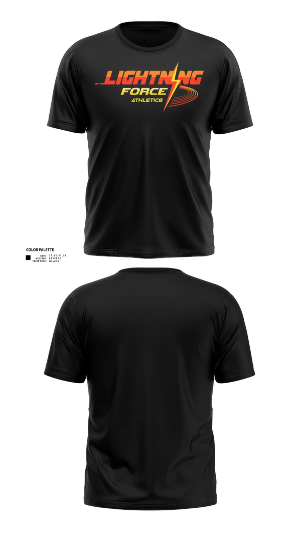 Old School Cotton Feel Shirt, Lightning Force Athletics, Track & Field, Teamtime, Team time, sublimation, custom sports apparel, team uniforms, spirit wear, spiritwear, sports uniforms, custom shirts, team store, custom team store, fundraiser sports, apparel fundraiser