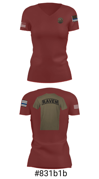 Women's Short Sleeve Vneck Shirt, , Air Force, Teamtime, Team time, sublimation, custom sports apparel, team uniforms, spirit wear, spiritwear, sports uniforms, custom shirts, team store, custom team store, fundraiser sports, apparel fundraiser