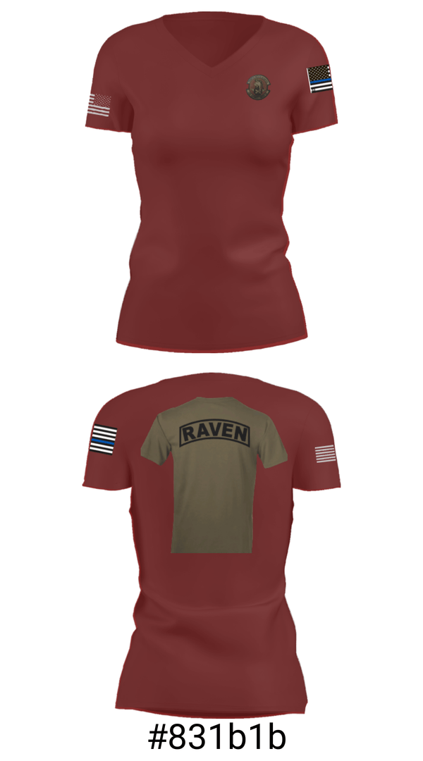 Women's Short Sleeve Vneck Shirt, , Air Force, Teamtime, Team time, sublimation, custom sports apparel, team uniforms, spirit wear, spiritwear, sports uniforms, custom shirts, team store, custom team store, fundraiser sports, apparel fundraiser