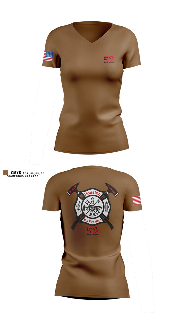 52 Women's Short Sleeve V-neck Shirt - 3