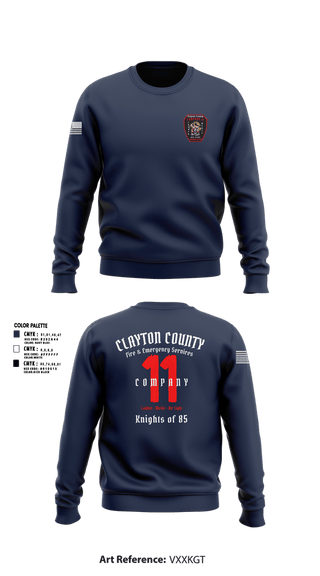 Crew Neck Sweatshirt, Clayton County Fire Company 11, Fire Department, Teamtime, Team time, sublimation, custom sports apparel, team uniforms, spirit wear, spiritwear, sports uniforms, custom shirts, team store, custom team store, fundraiser sports, apparel fundraiser