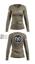 27 IBCT 2382362 Women's Long Sleeve V-neck Shirt - 102