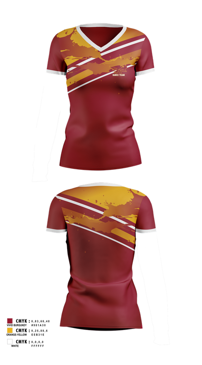 Ankeny High School Dance Team 73096309 Women's Short Sleeve V-neck Shirt - 100