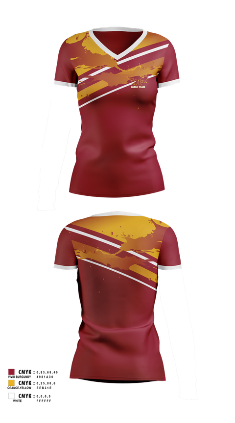 Womens Short Sleeve Vneck Shirt, Ankeny High School Dance Team, Spirit Store, Teamtime, Team time, sublimation, custom sports apparel, team uniforms, spirit wear, spiritwear, sports uniforms, custom shirts, team store, custom team store, fundraiser sports, apparel fundraiser