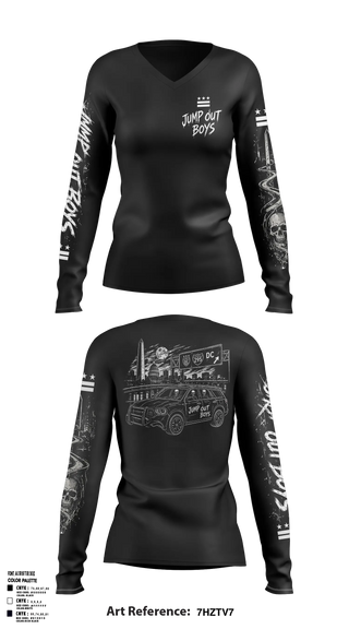 Womens Long Sleeve Vneck Shirt, Crime Patrol Unit, Police, Teamtime, Team time, sublimation, custom sports apparel, team uniforms, spirit wear, spiritwear, sports uniforms, custom shirts, team store, custom team store, fundraiser sports, apparel fundraiser