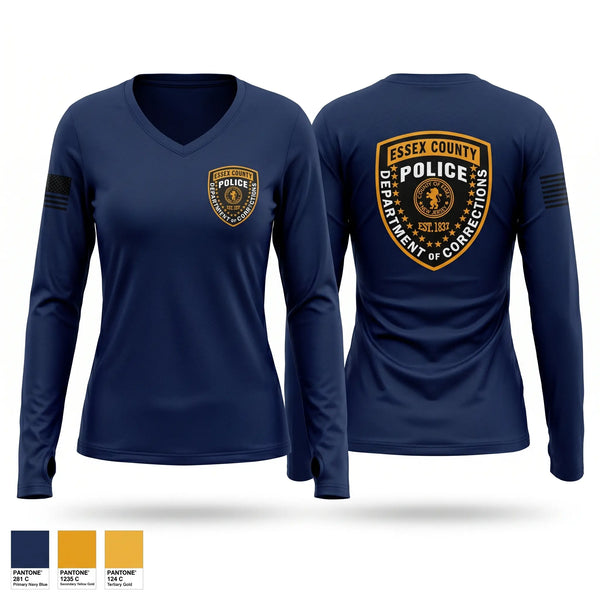 Womens Long Sleeve Vneck Shirt, Center Control Division, Police, Teamtime, Team time, sublimation, custom sports apparel, team uniforms, spirit wear, spiritwear, sports uniforms, custom shirts, team store, custom team store, fundraiser sports, apparel fundraiser