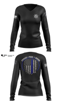Jackson Police Department Women's Long Sleeve V-neck Shirt - 11