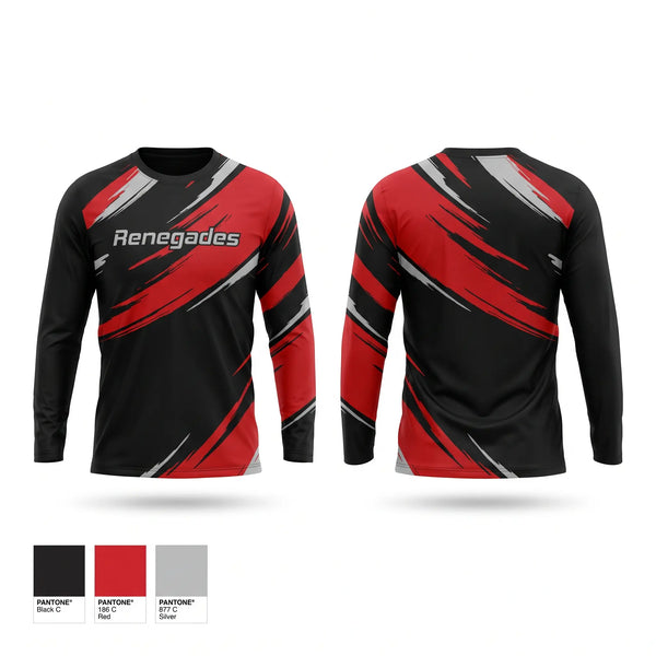 Long Sleeve Performance Shirt, Renegades, Softball, Teamtime, Team time, sublimation, custom sports apparel, team uniforms, spirit wear, spiritwear, sports uniforms, custom shirts, team store, custom team store, fundraiser sports, apparel fundraiser