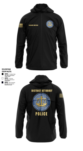 Windbreaker, Allegheny County District Attorney, Police, Teamtime, Team time, sublimation, custom sports apparel, team uniforms, spirit wear, spiritwear, sports uniforms, custom shirts, team store, custom team store, fundraiser sports, apparel fundraiser