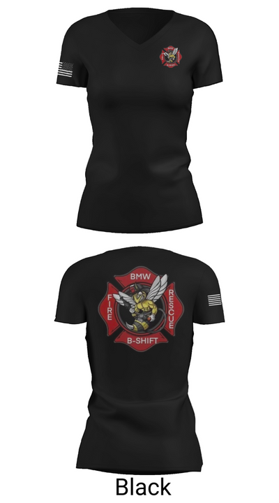 B-Shift 61265399 Women's Short Sleeve V-neck Shirt - 28