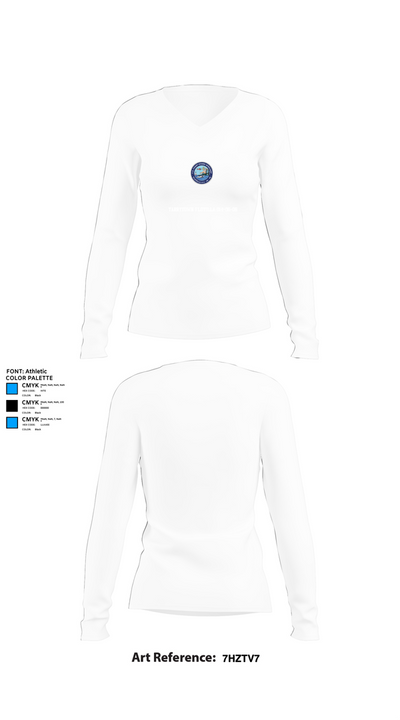 Tarrytown Flotilla 014-06-06 36170318 Women's Long Sleeve V-neck Shirt - 15