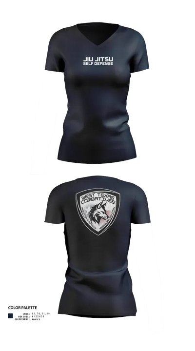 West Texas Combatives 59550585 Women's Short Sleeve V-neck Shirt - 22