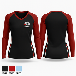 Womens Long Sleeve Vneck Shirt, team name, , Teamtime, Team time, sublimation, custom sports apparel, team uniforms, spirit wear, spiritwear, sports uniforms, custom shirts, team store, custom team store, fundraiser sports, apparel fundraiser
