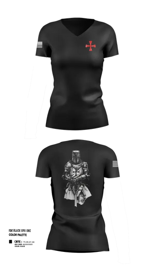 Womens Short Sleeve Vneck Shirt, Templars, Army, Teamtime, Team time, sublimation, custom sports apparel, team uniforms, spirit wear, spiritwear, sports uniforms, custom shirts, team store, custom team store, fundraiser sports, apparel fundraiser