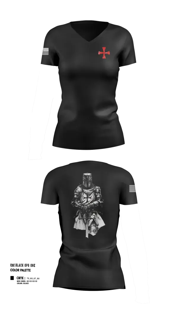 Womens Short Sleeve Vneck Shirt, Templars, Army, Teamtime, Team time, sublimation, custom sports apparel, team uniforms, spirit wear, spiritwear, sports uniforms, custom shirts, team store, custom team store, fundraiser sports, apparel fundraiser