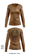 317th ECC 65415028 Women's Long Sleeve V-neck Shirt - 52