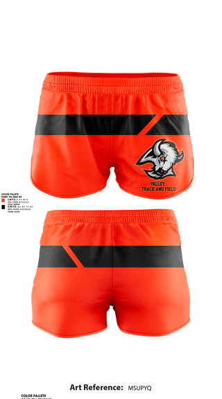 Womens Shorts, Valley High School Track & Field, Track & Field, Teamtime, Team time, sublimation, custom sports apparel, team uniforms, spirit wear, spiritwear, sports uniforms, custom shirts, team store, custom team store, fundraiser sports, apparel fundraiser
