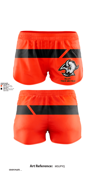 Valley High School Track & Field 8529586 Women's Shorts - 1