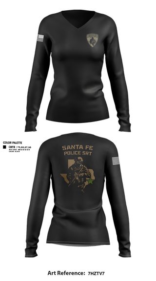 Womens Long Sleeve Vneck Shirt, LMPD SRT, Police, Teamtime, Team time, sublimation, custom sports apparel, team uniforms, spirit wear, spiritwear, sports uniforms, custom shirts, team store, custom team store, fundraiser sports, apparel fundraiser