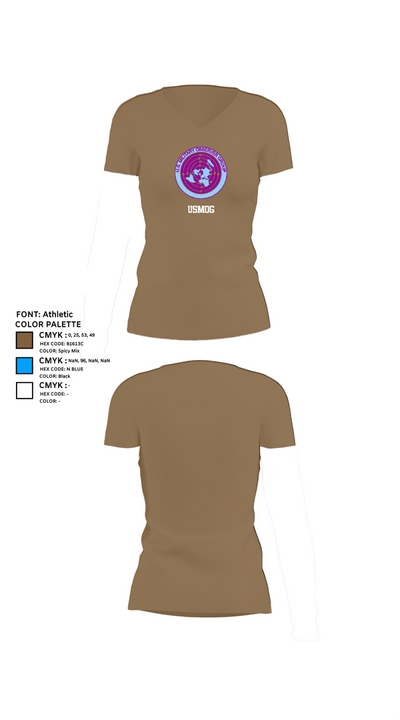 USMOG 65011829 Women's Short Sleeve V-neck Shirt - 4